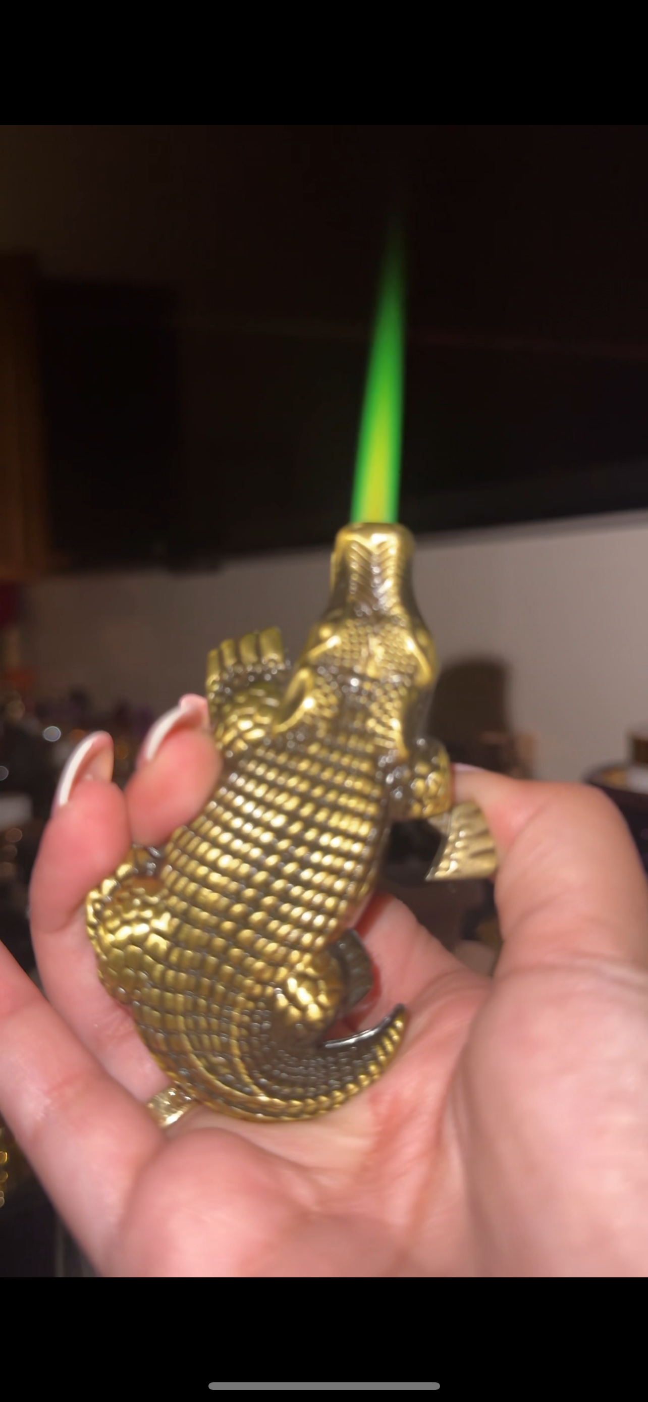 Briquet à gaz - Green Flame Croco