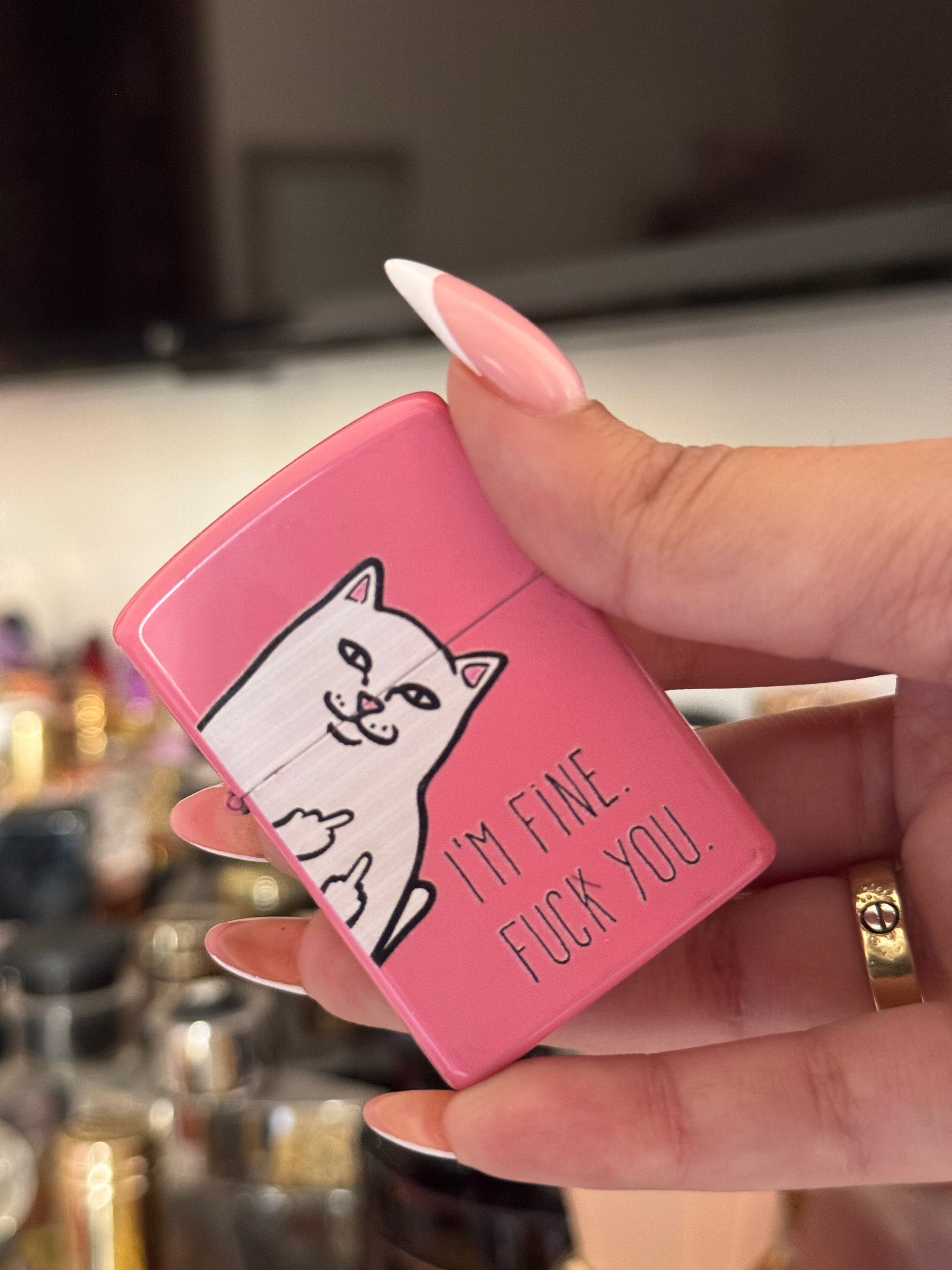 Briquet kérosène style zippo - I’m fine fak you
