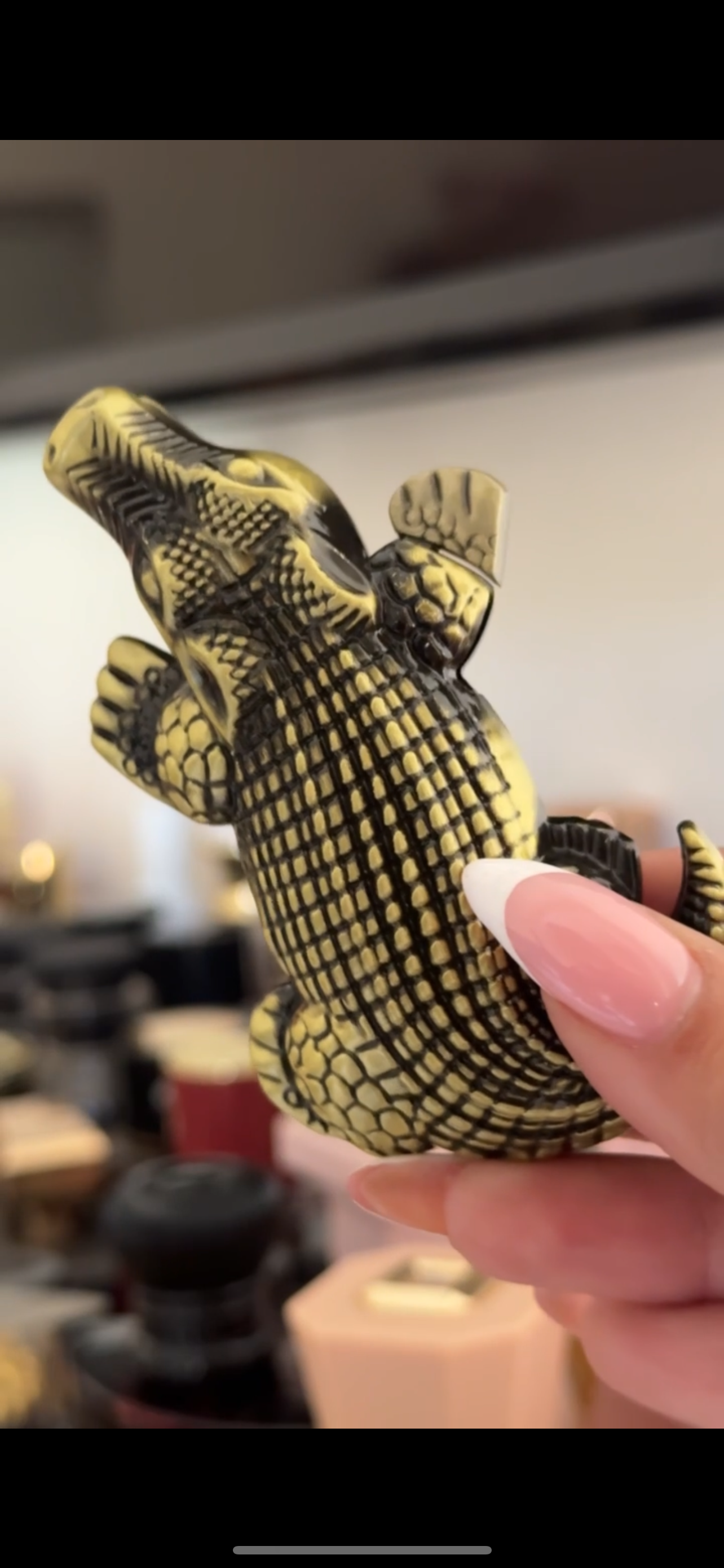 Briquet à gaz - Green Flame Croco