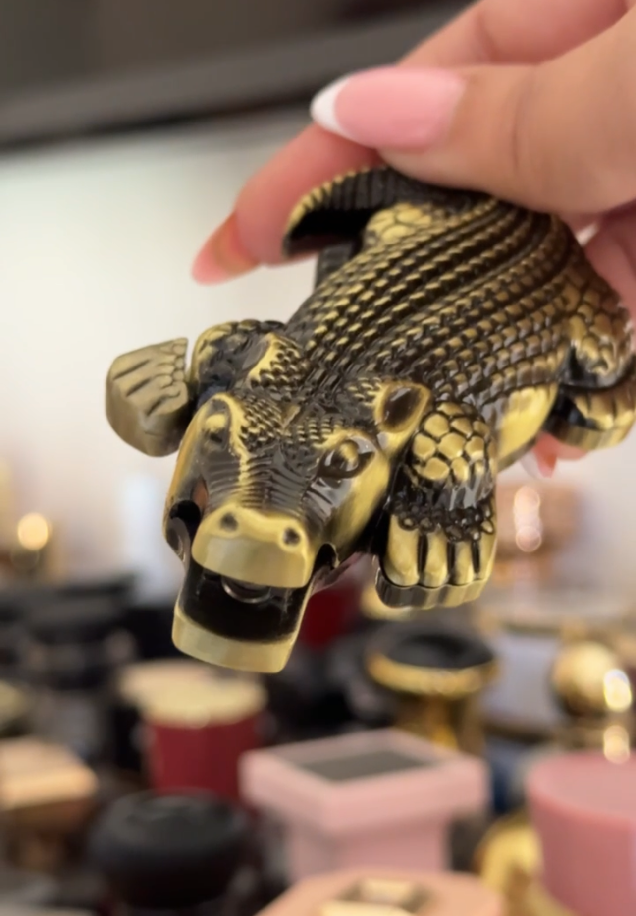 Briquet à gaz - Green Flame Croco